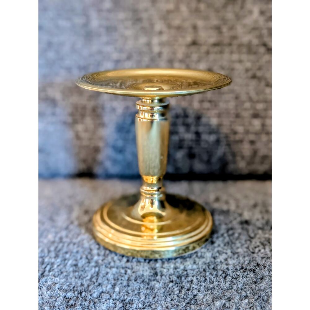 Vintage Baldwin Brass 4.5" Pedestal Pillar Candle Holder